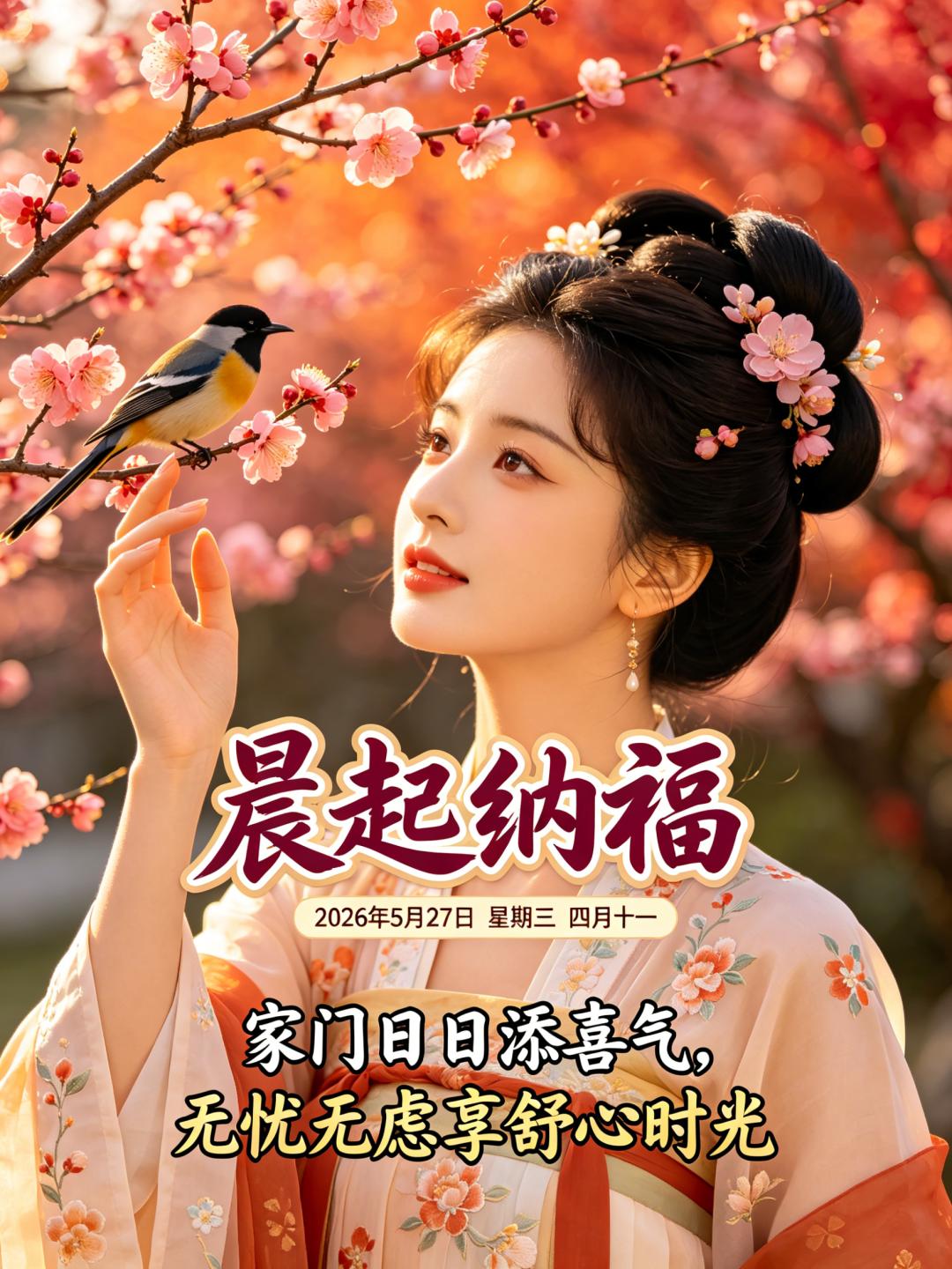 🌈早上好！💝人生，高兴就是幸福，🌷开心就是收获。🌅日子要快乐，🌺身体要