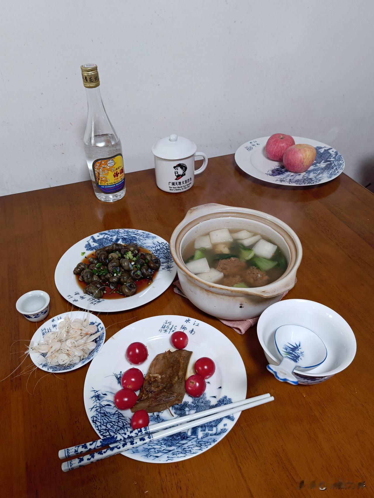 今天嘴馋，买了大螺蛳，结果感觉肉质有点柴而无味，会不会是我用老鸭汤煮的时间长了呢