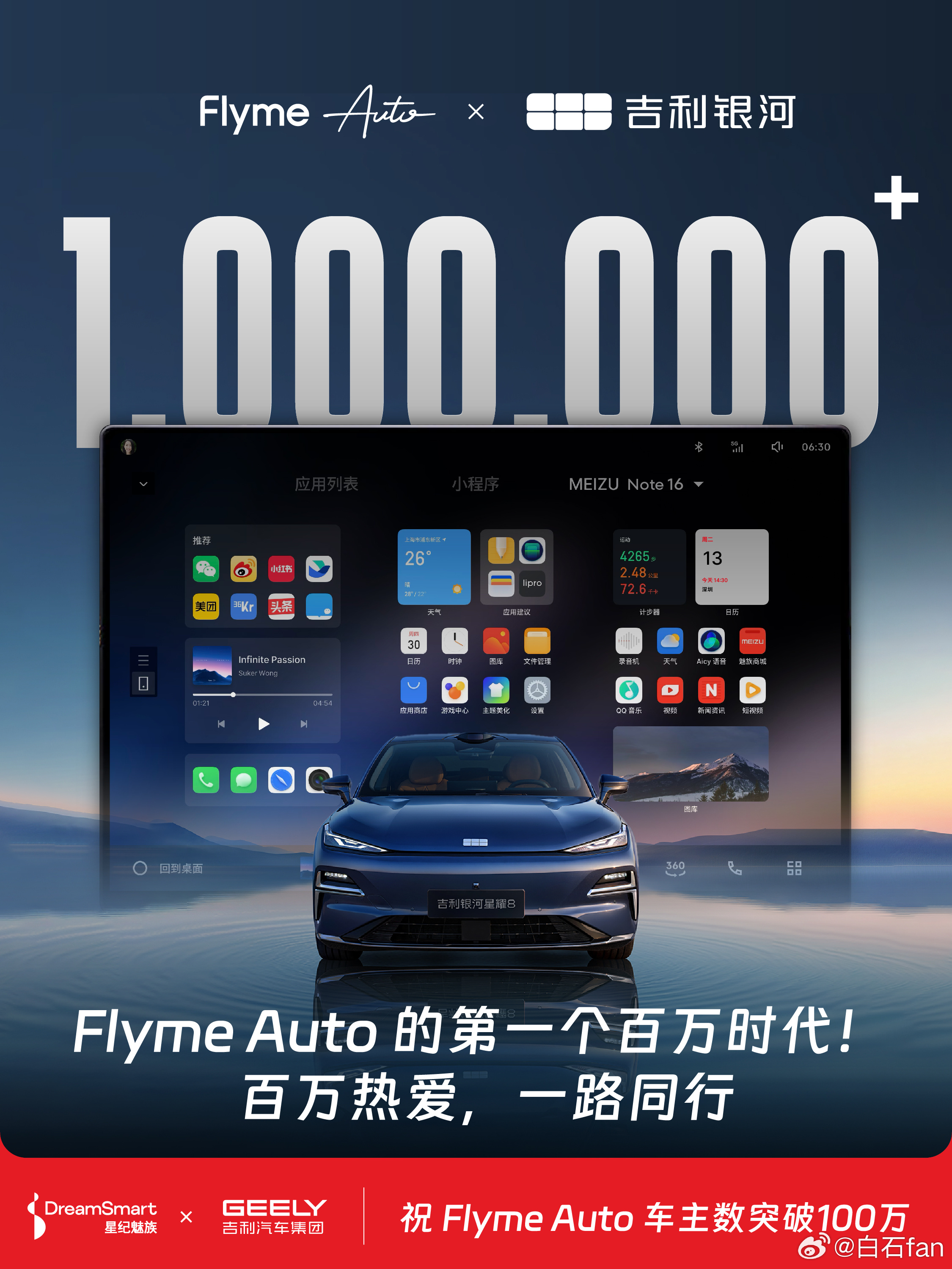 现在来看，吉利收购魅族再正确不过了！增速第一！吉利Flyme Auto智能座舱用