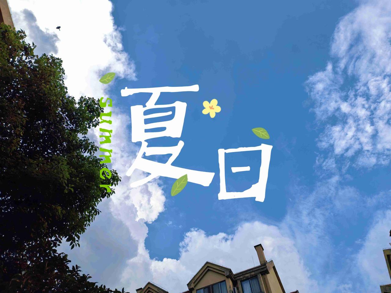 风吹一夏，
一抬头，
接住满片晴空。

带定位晒今日生活
我的今日状态：😁轻松