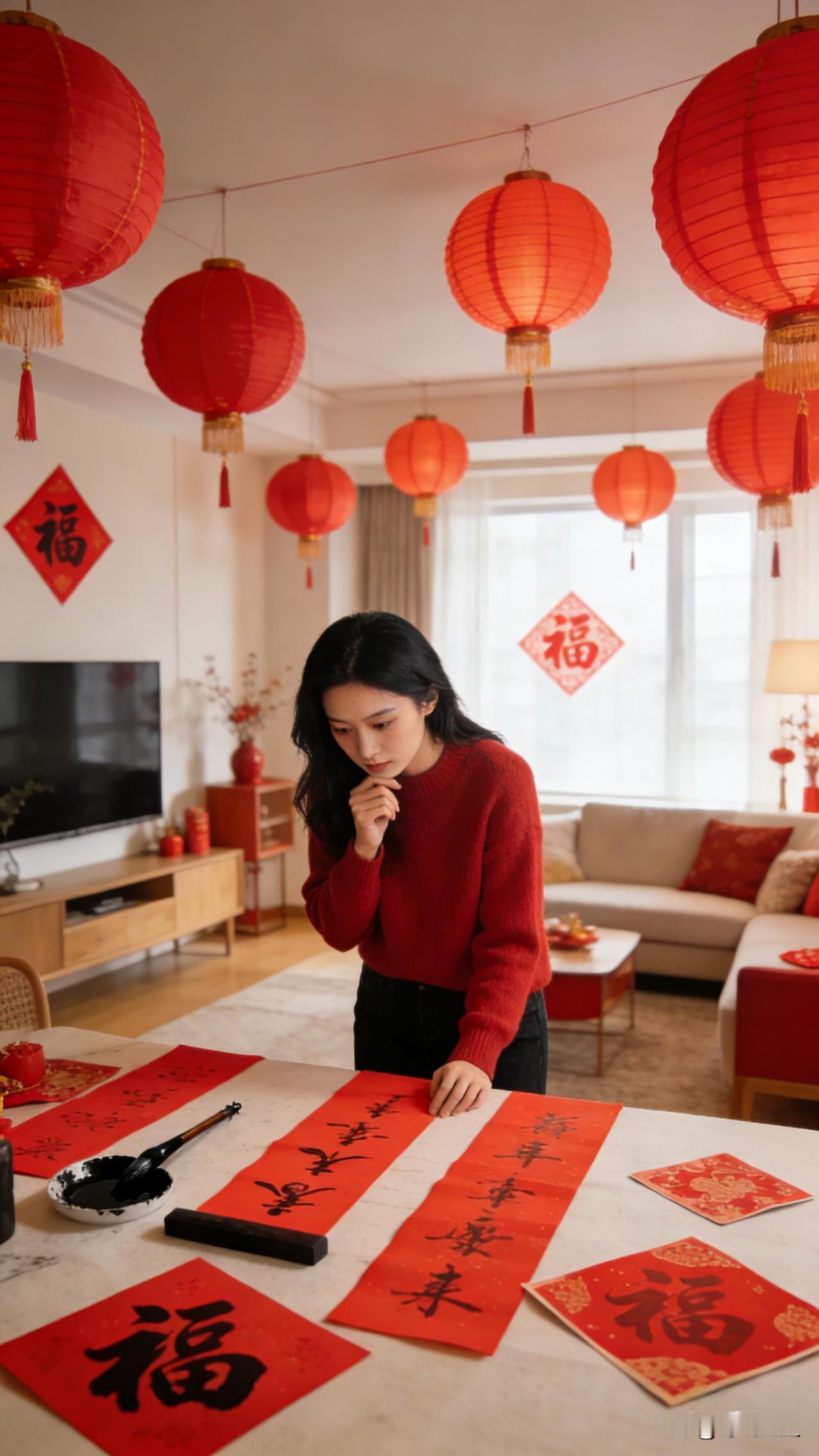 春节的氛围感从对春联开始！出个简单的上联，谁都能来对～
上联：新年添福家家乐
