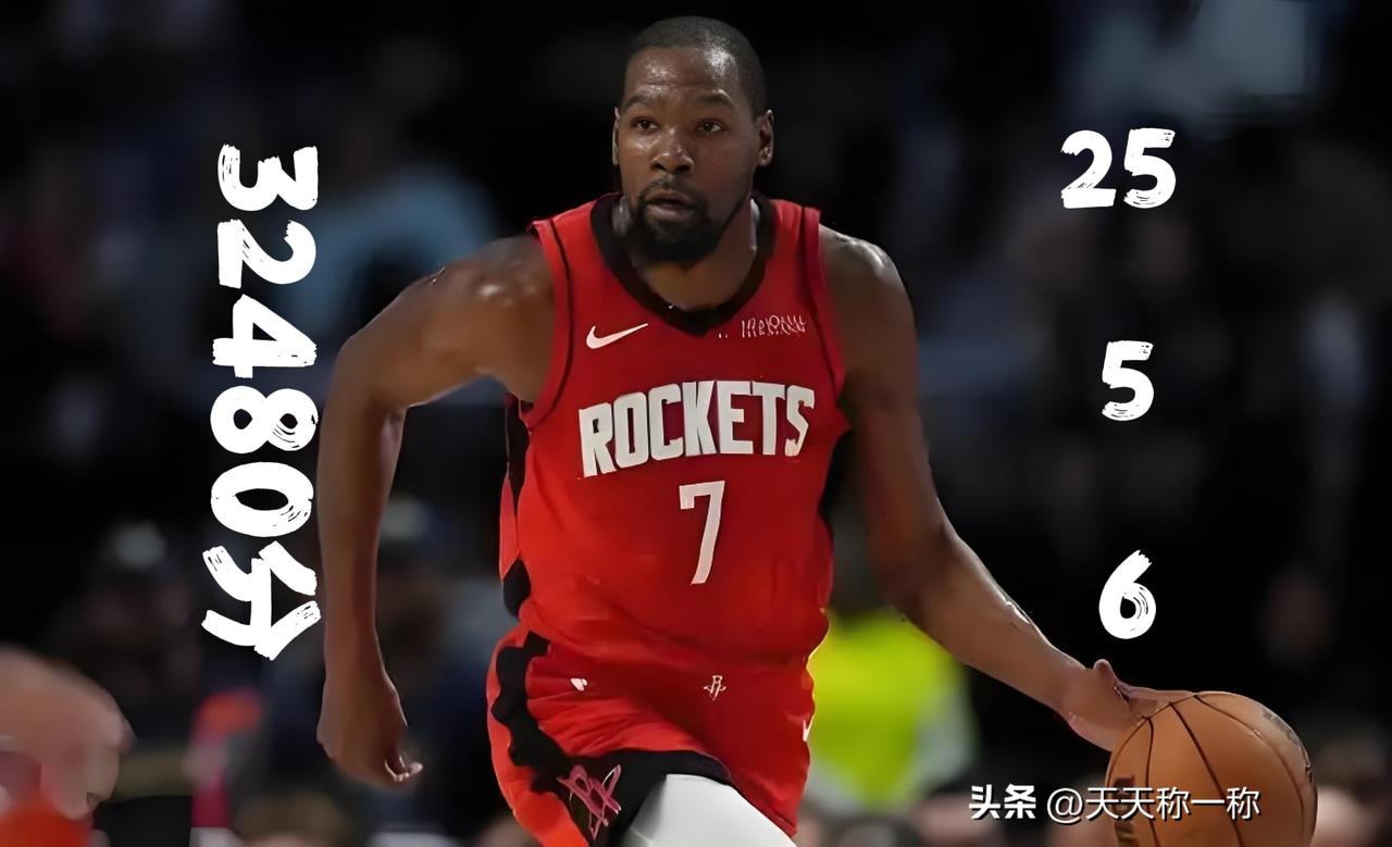 32480分！杜兰特常规赛总得分又增25分，距历史第四科比（33643）还差11