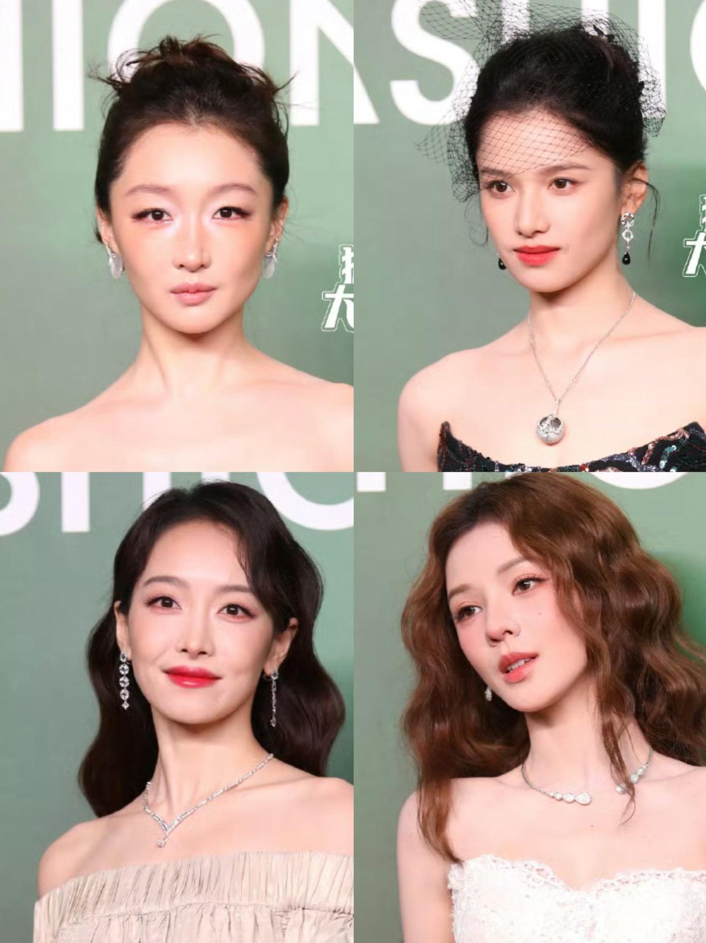 vogue盛典明星生图。会场以虚拟花园“VOGUE花园”为概念，打破传统红毯模式