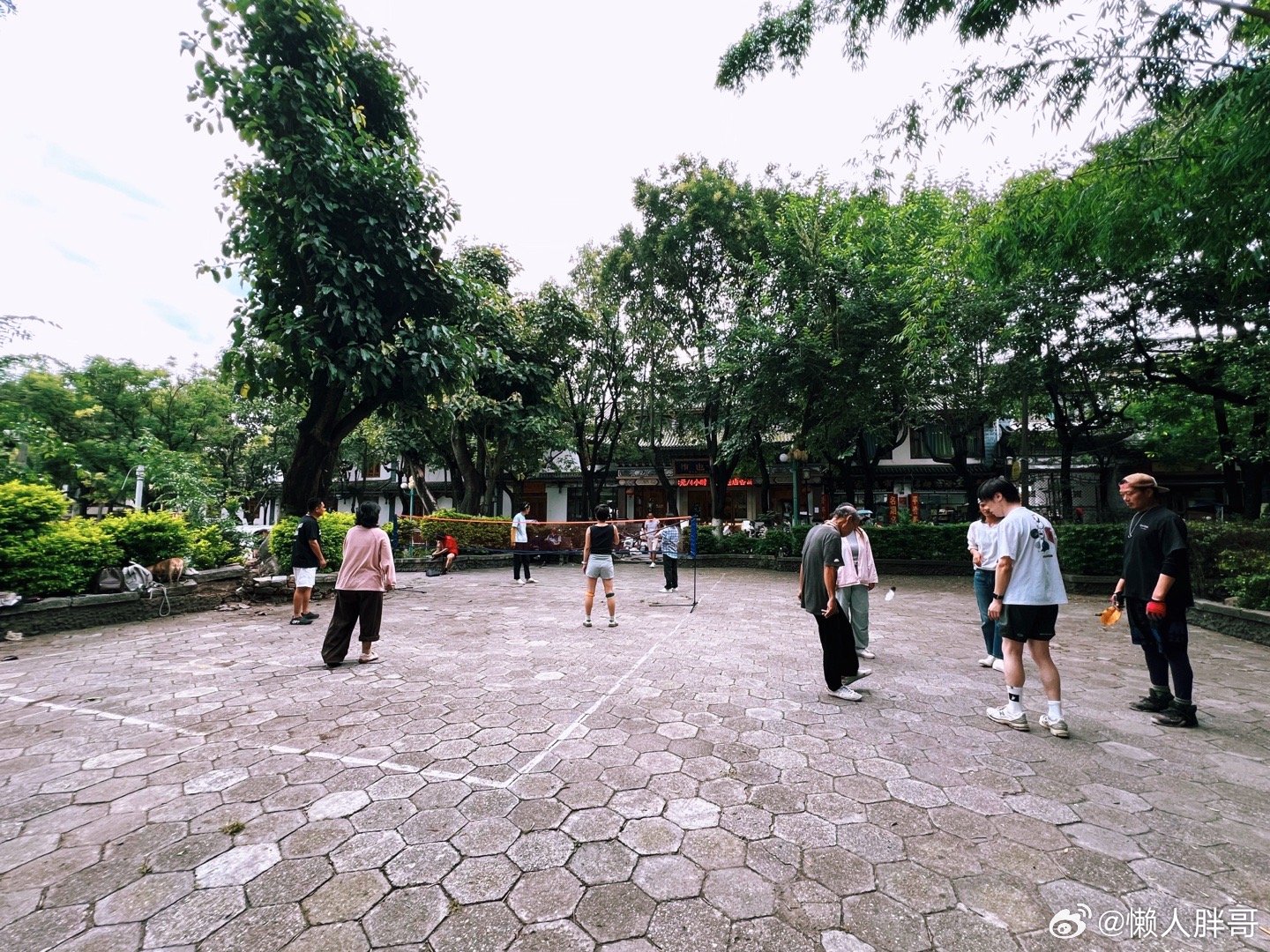 大理古城踢毽子群体愈发壮大很多年轻新面孔 