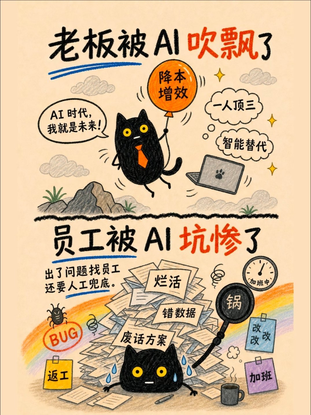 不用AI办公算落伍吗最近和身边人聊比较多的话题就是AI办公了，有人觉得手工整理资
