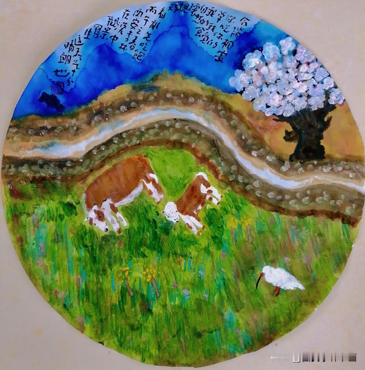 《和谐相处。西安李林在汉中城固赏景写生。每日一画。第1568幅》
题图
你吃你的