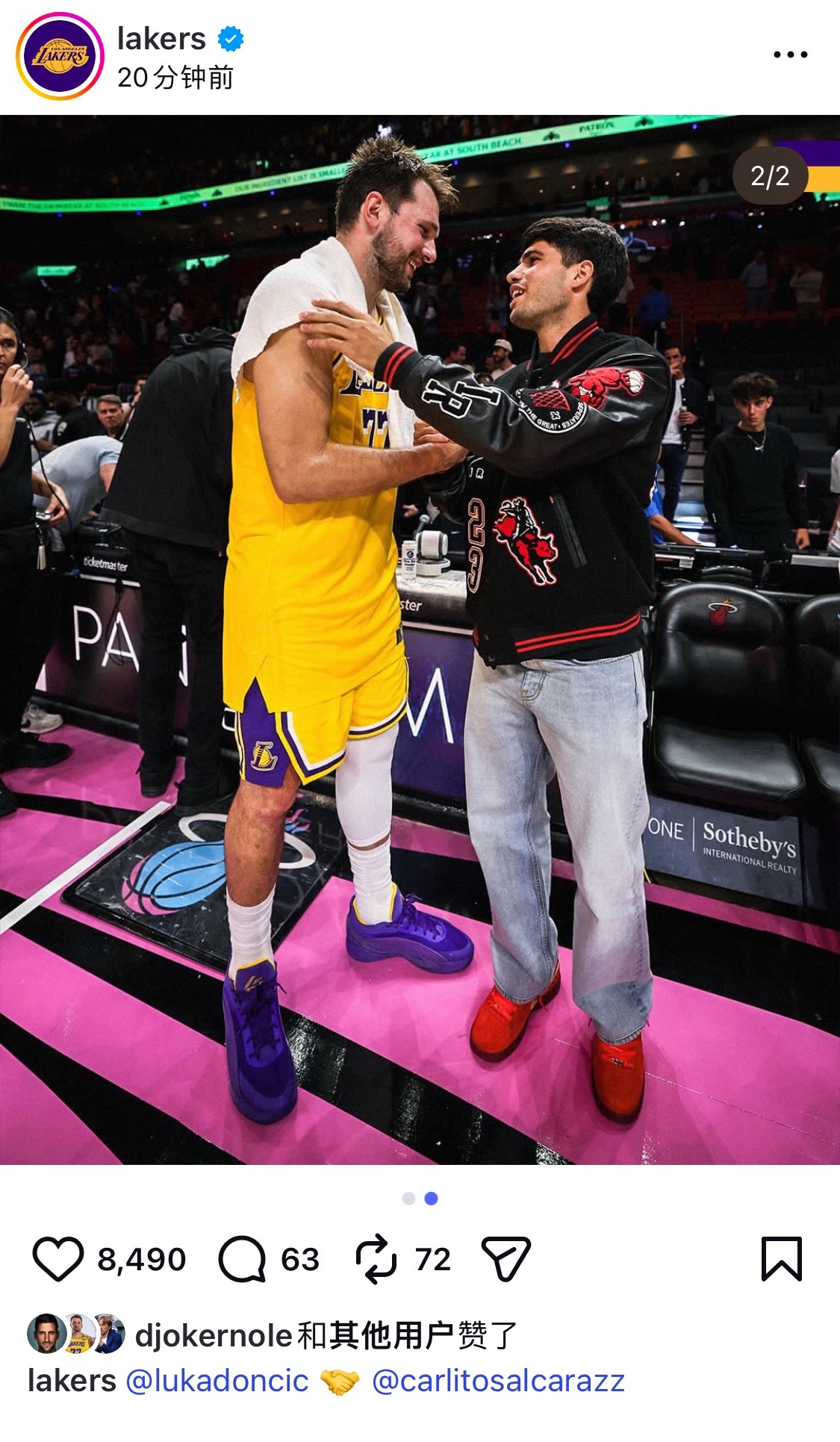 他去看他的比赛～俩美凌格罗蜜又见面了东77🏀 X 阿卡🎾 