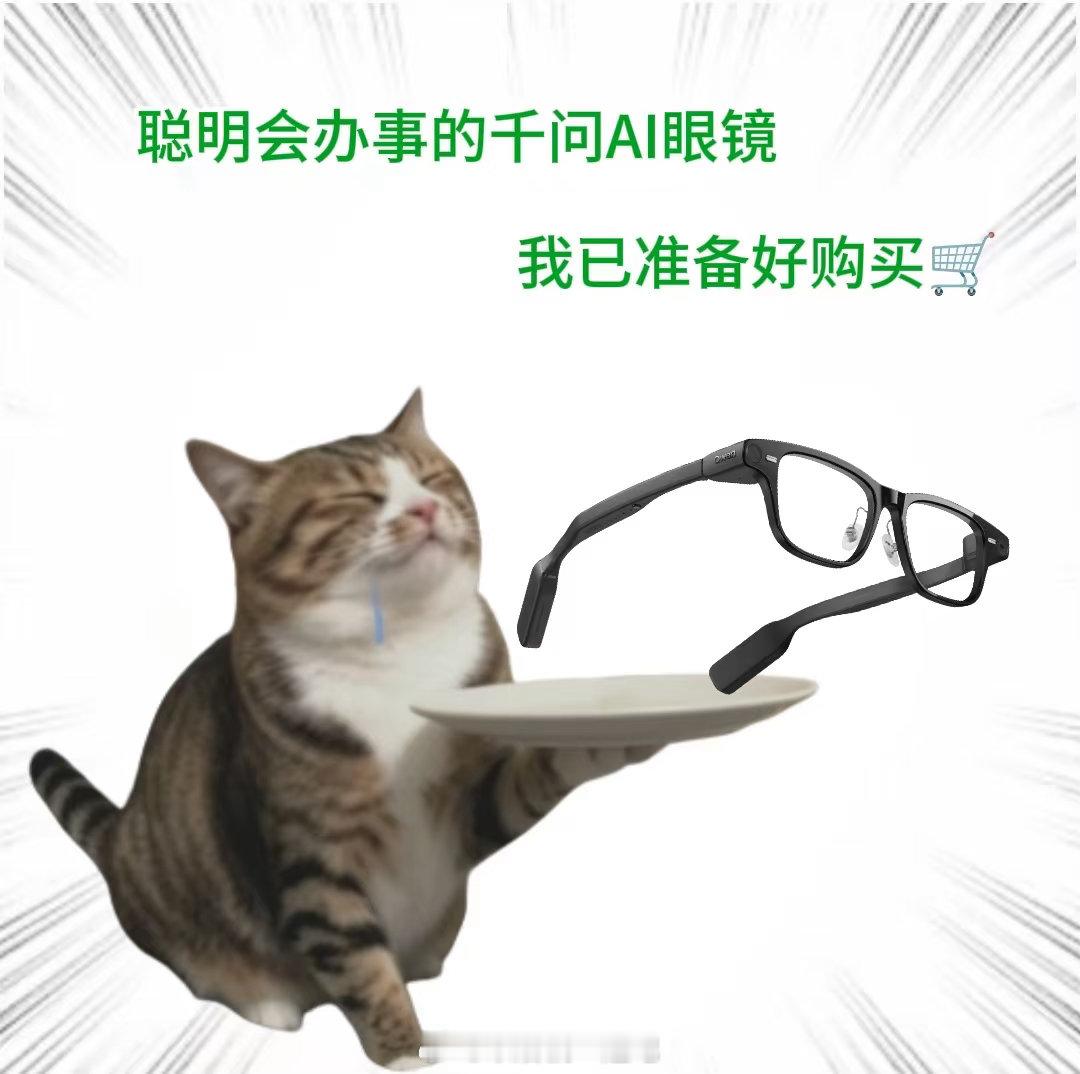 千问一句话买眼镜千问 AI 眼镜可以直接在千问 APP 一句话下单，非常期待到手