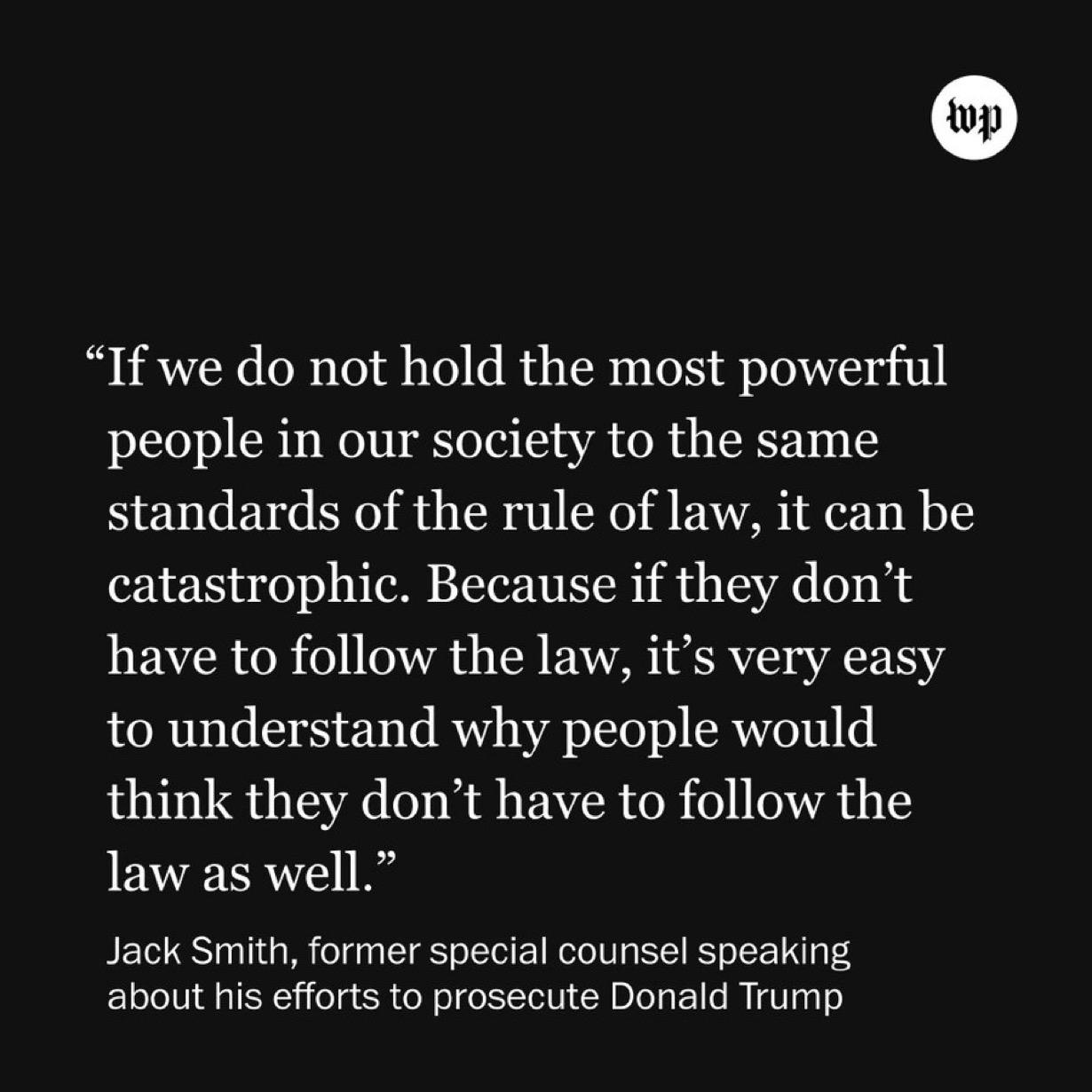 前特别检察官杰克·史密斯为他起诉唐纳德·特朗普的努力失败进行了强有力的辩护。他在