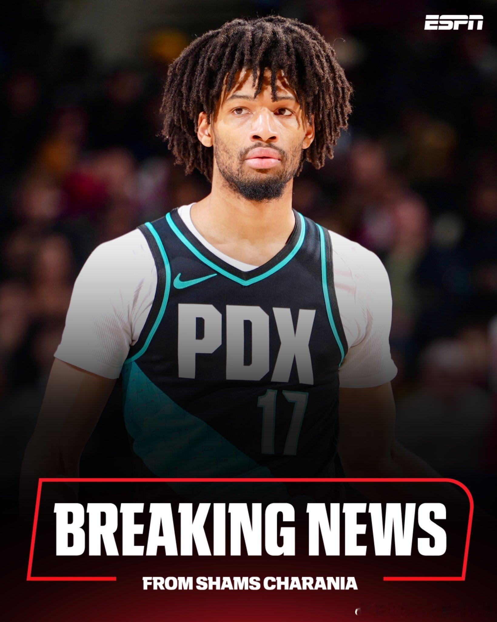 NBA  【谢登·夏普遭遇半月板撕裂，预计缺战六个月】北京时间消息，据ESPN援