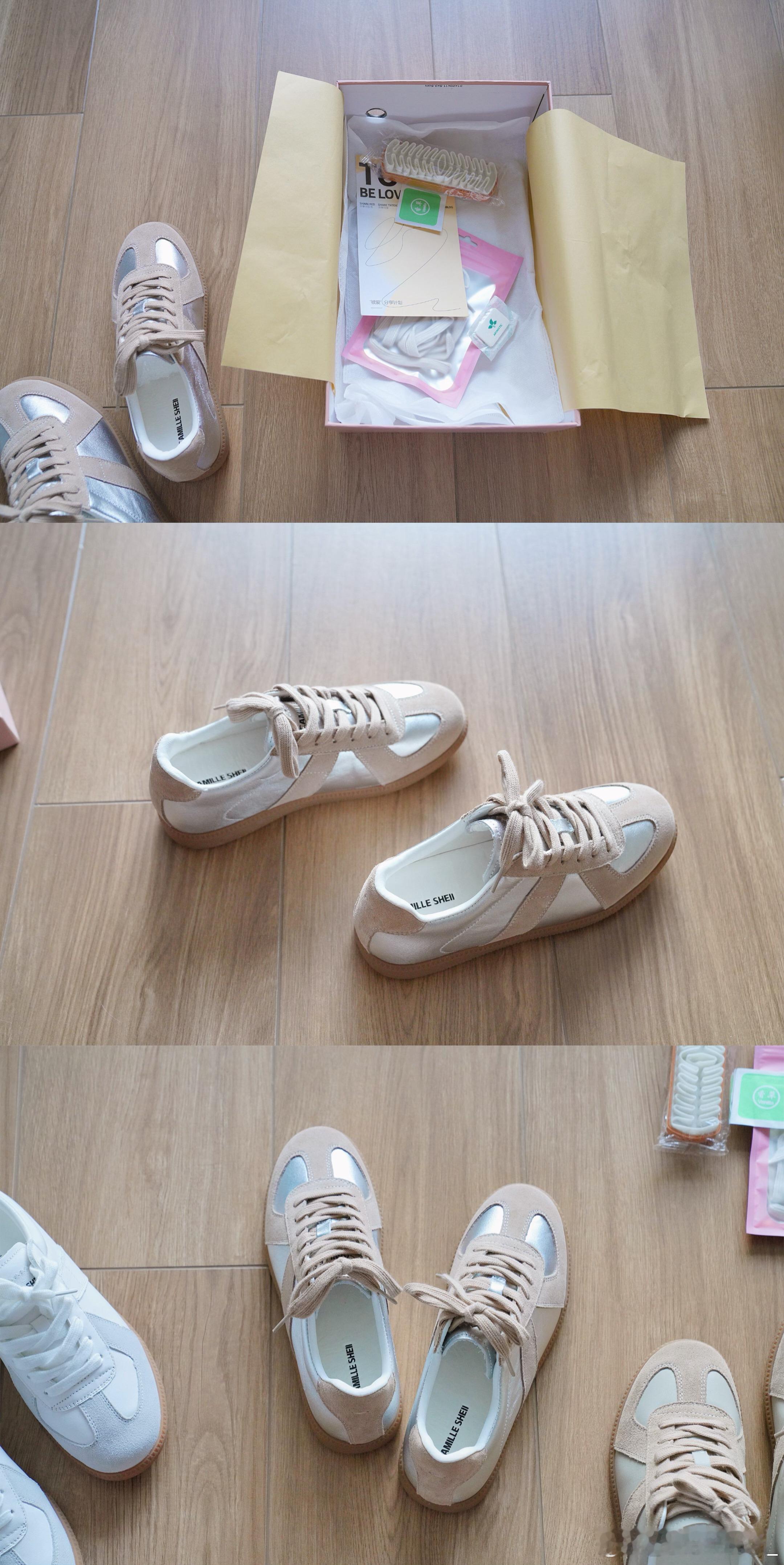 银色的也到了~很百搭的德训鞋 