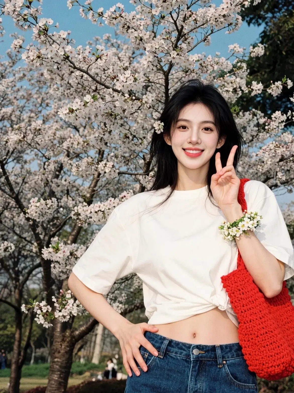 AI樱花生活照 ai创作 玩法合伙人计划 ai写真 春季心动风