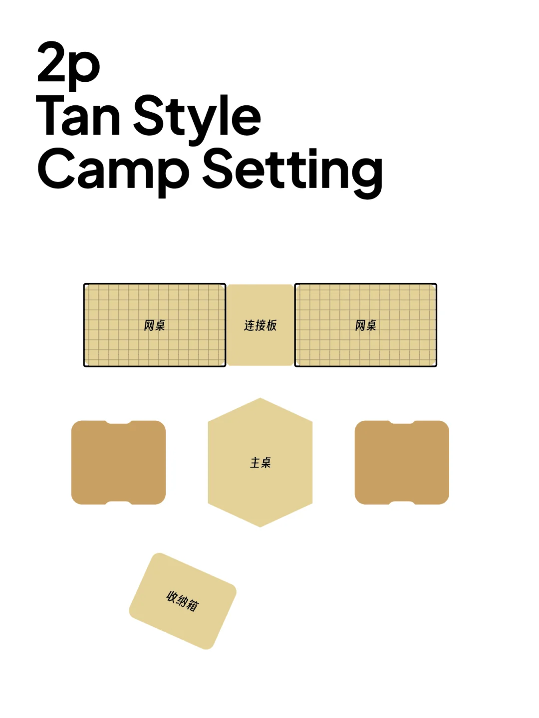 分享一组轻量化的沙色露营风格搭配