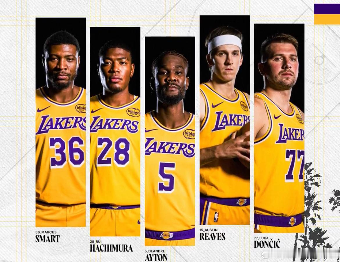 湖人首发东契奇 里夫斯 斯玛特 八村垒 艾顿 