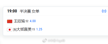 巴特洪堡WTA500半决赛19:00点，王欣瑜🇨🇳 vs 大坂直美🇯🇵网