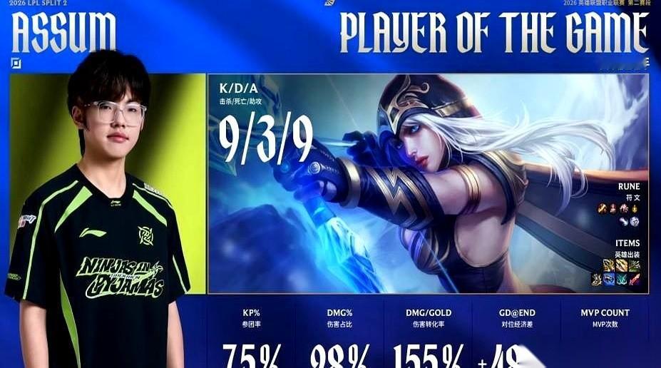 BLG被NIP送了个2比0。Bin的操作栏上，赫然挂着0-7和0-5这两个刺眼的