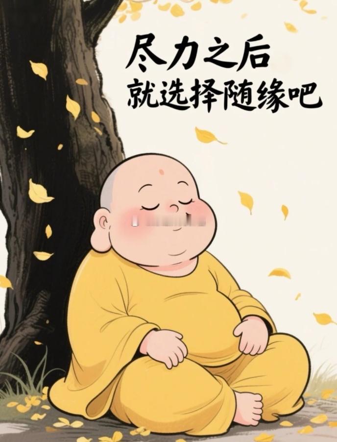 在因上努力，果上随缘，尽力之后，就选择随缘吧 