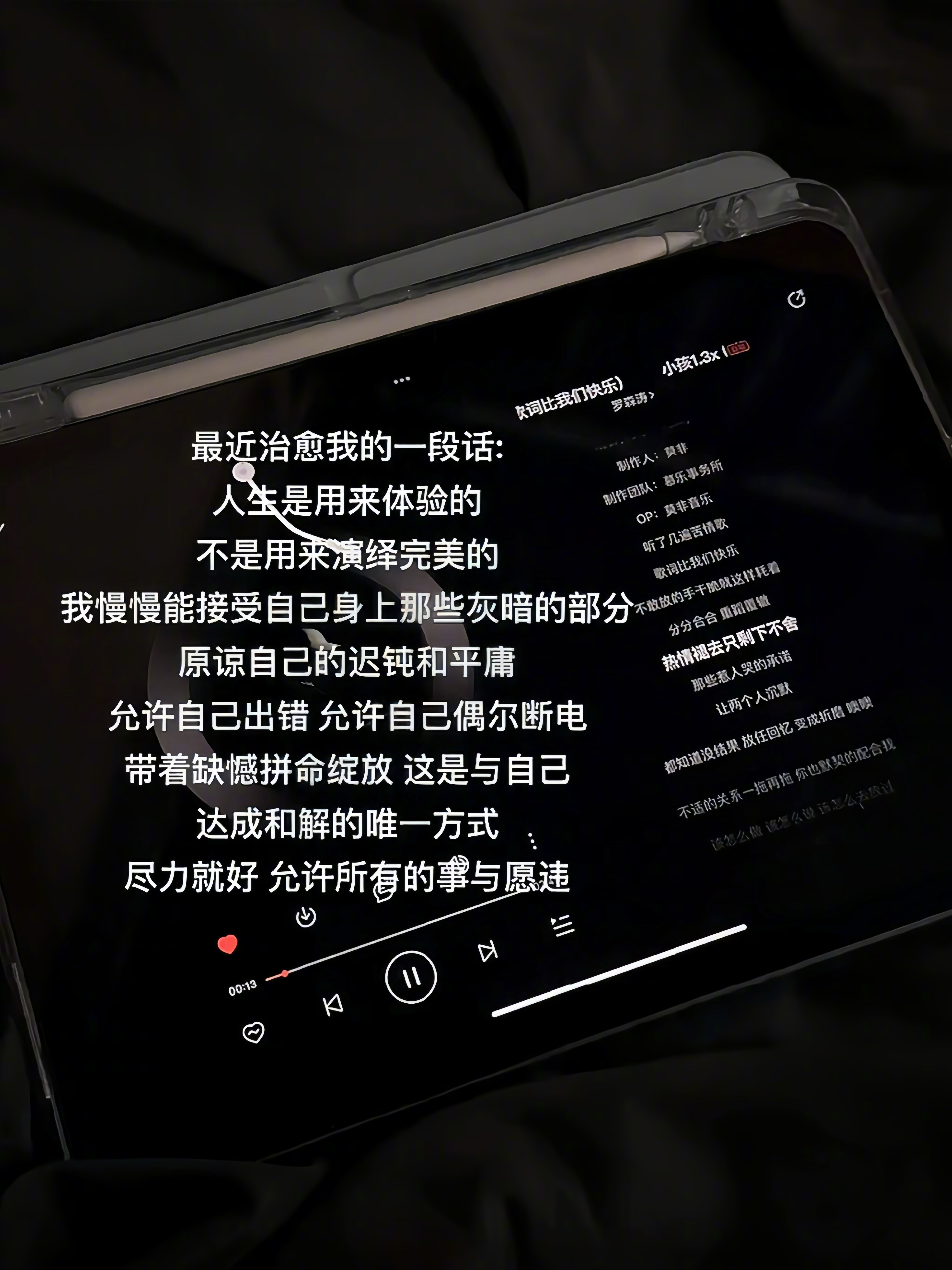 “人生不是用来演绎完美的” ​​​