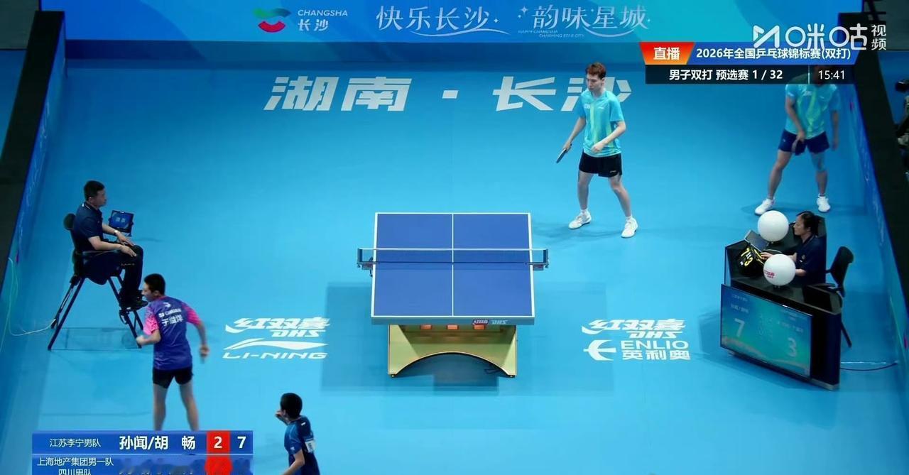 孙闻/胡畅惊险获胜，
但这江苏两个老大哥也被打得一脸冷汗[捂脸]，
胡畅完全被打