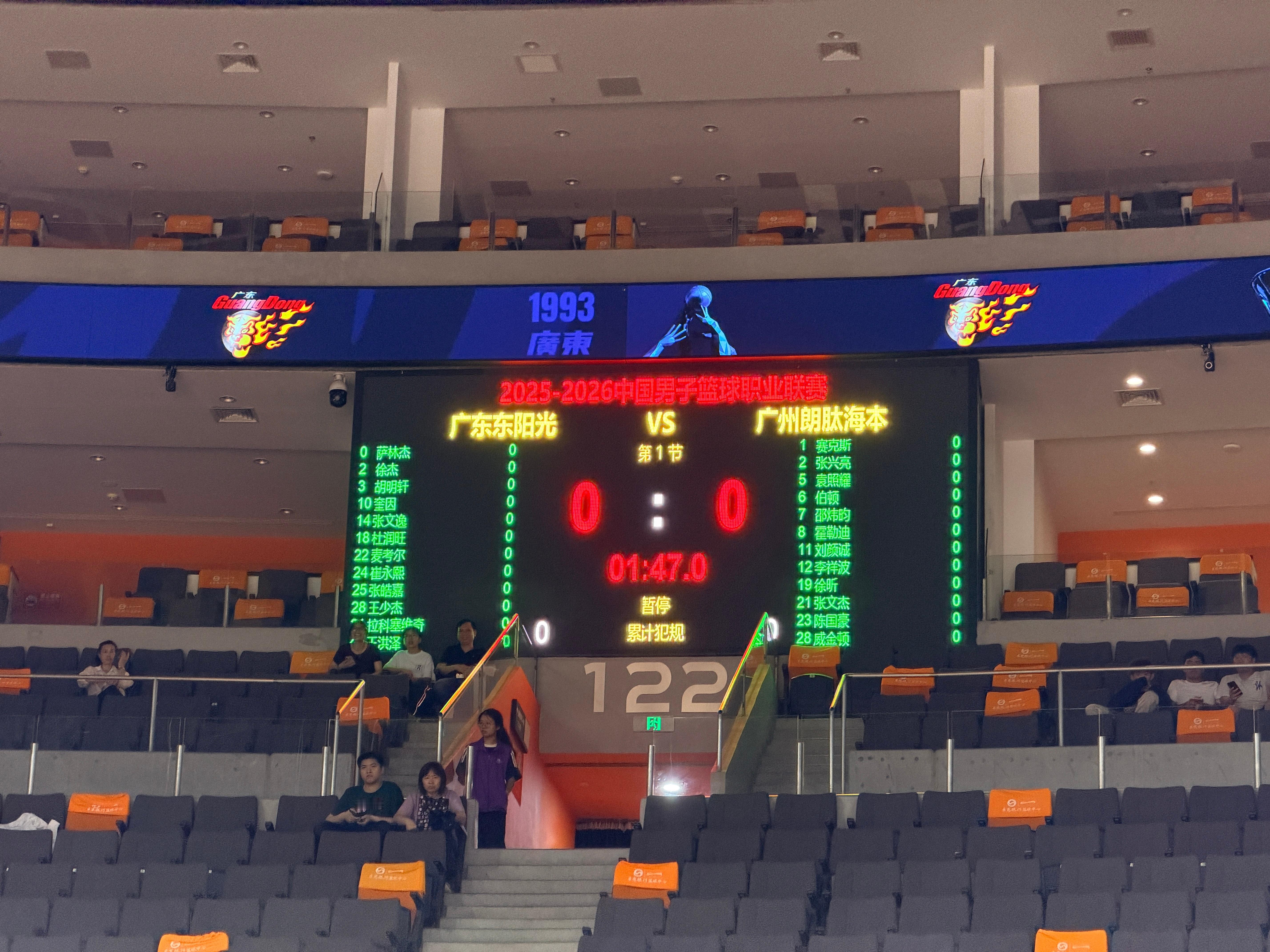 本场大名单广东男篮vs广州男篮 东莞·东莞银行篮球中心