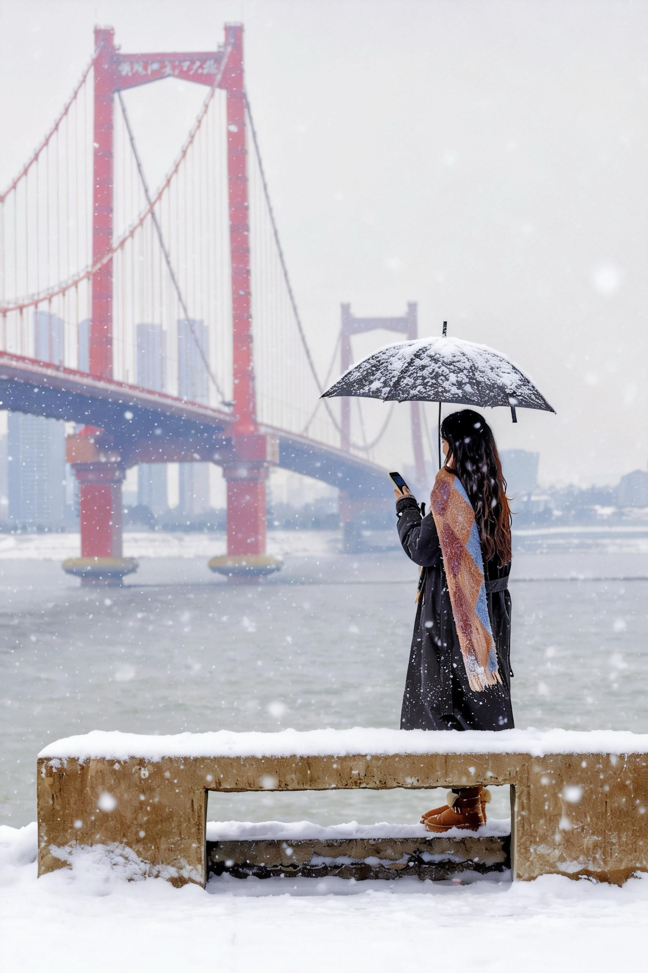 1.20实拍！武汉鹦鹉洲长江大桥美疯了…