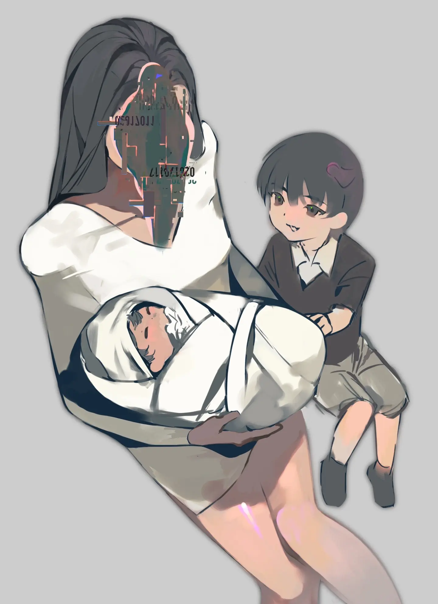 摸。