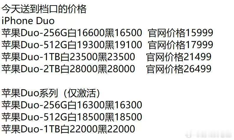 iPhoneDuo首发日不卖现货 感觉没什么溢价空间了，最佳赚钱空间其实不是今天