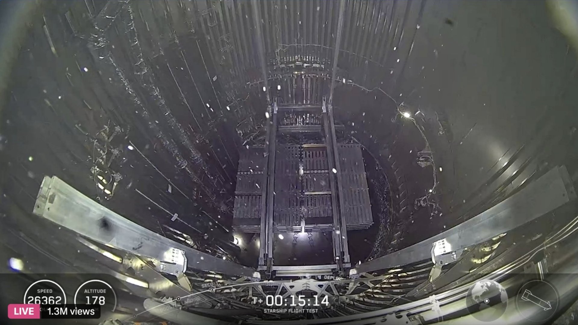 spacex星舰进行第九次试飞 星舰(s35)貌似部署舱门无法打开，模拟