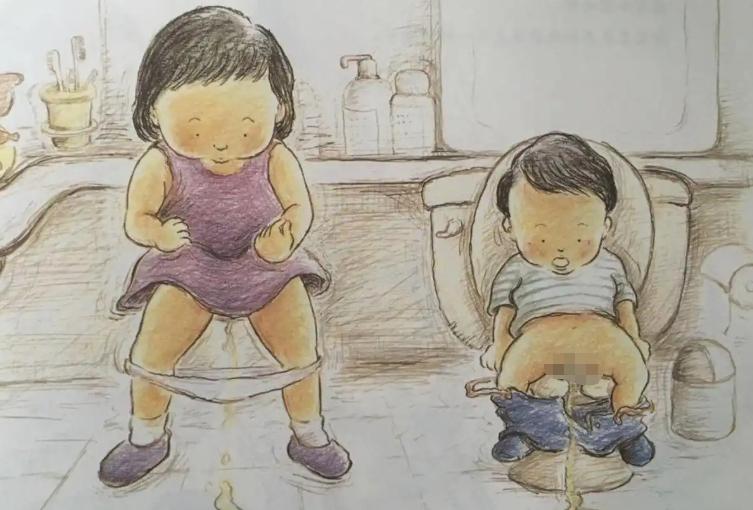 你能想象吗，一本标注“入园、入学前必读”的绘本，翻开居然能看到涉及两性行为的暗示