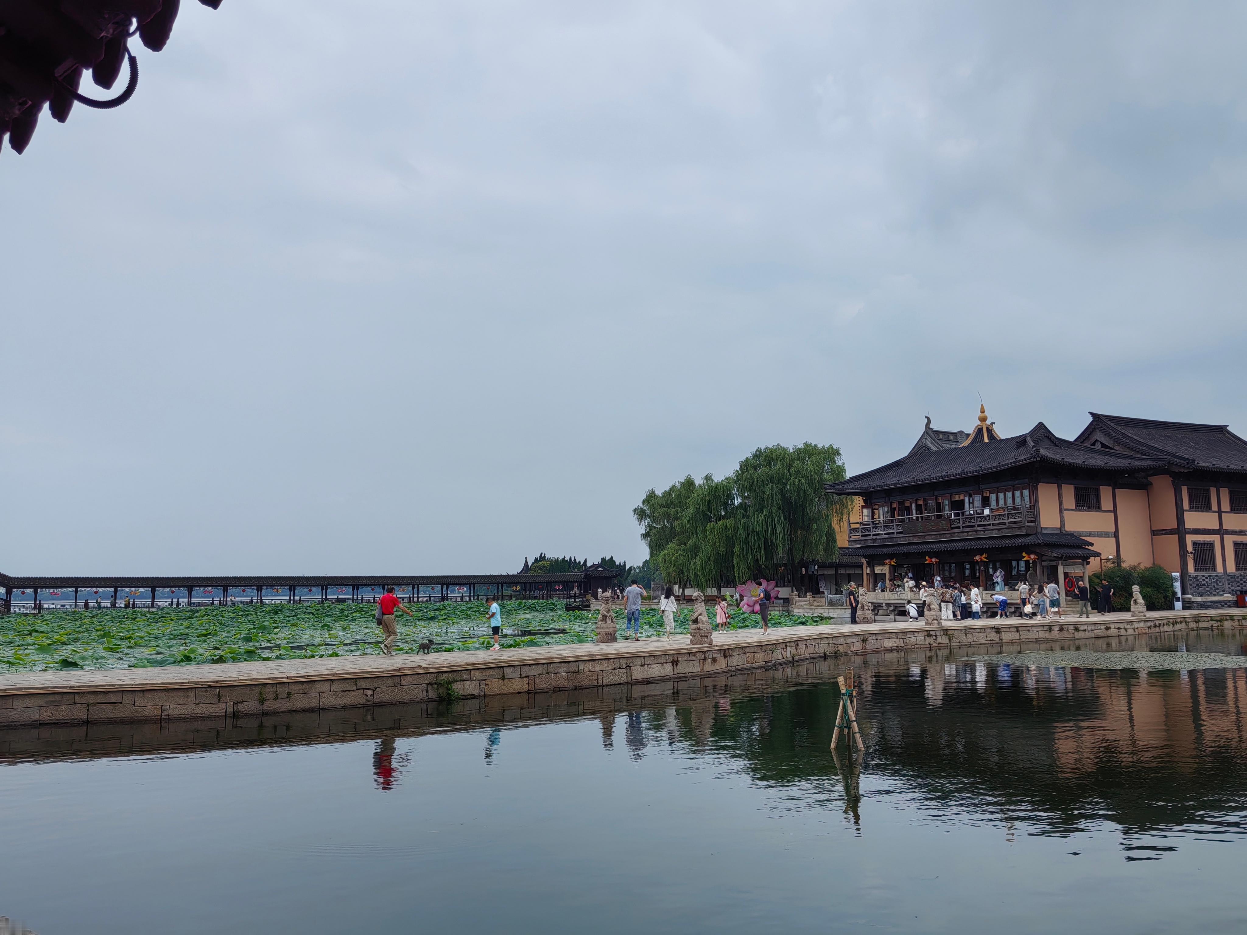 锦溪古镇小溪边的居民区可以免费参观，那个像公园一样的大湖区，则是需要买票进入的，