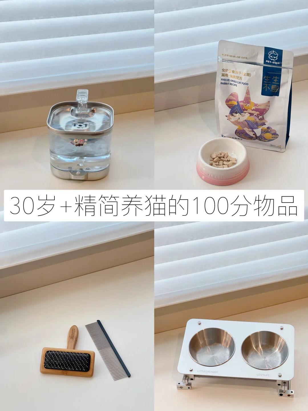 30岁+精简养猫的100分物品