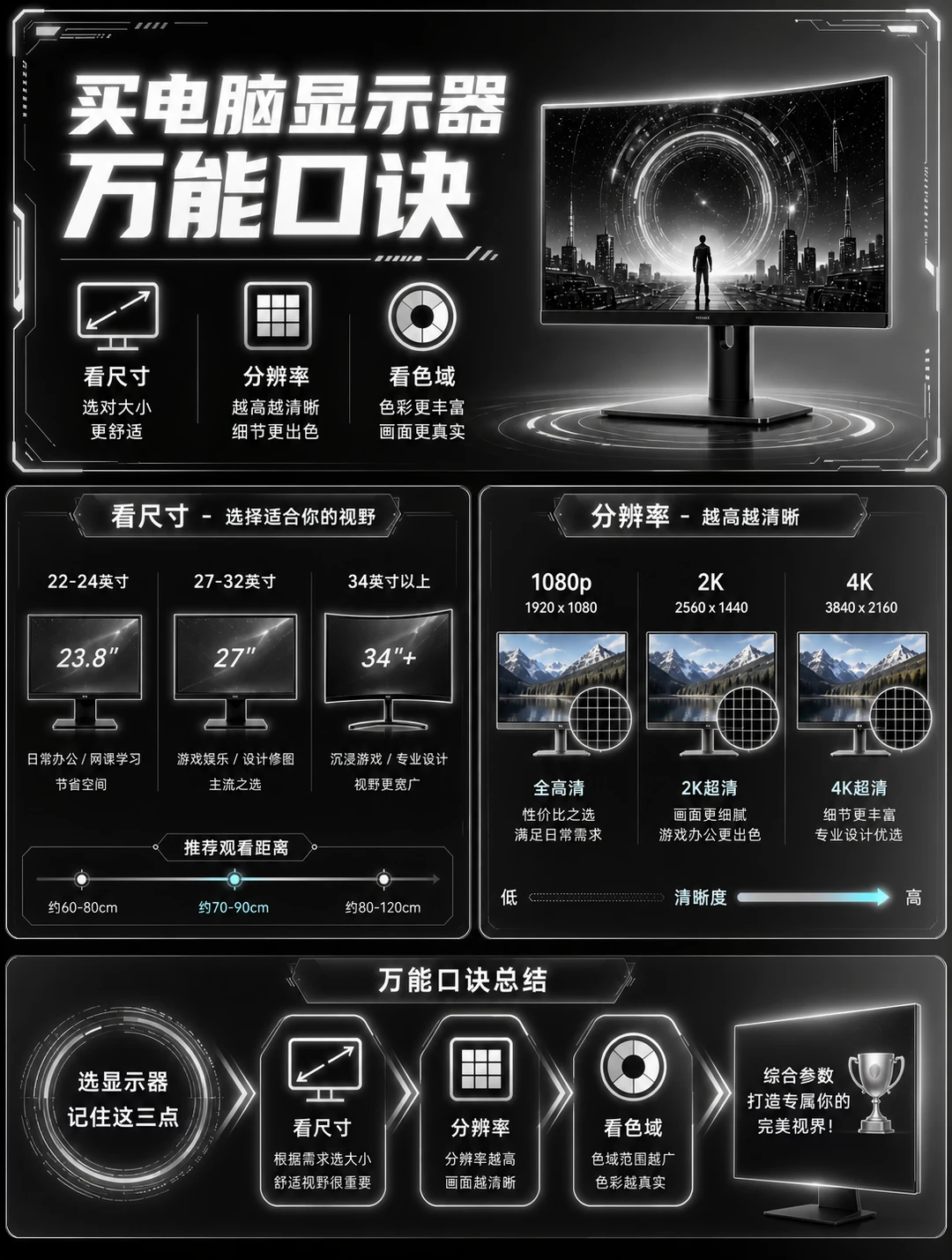 很难找全了㊙️1分钟学会看显示器