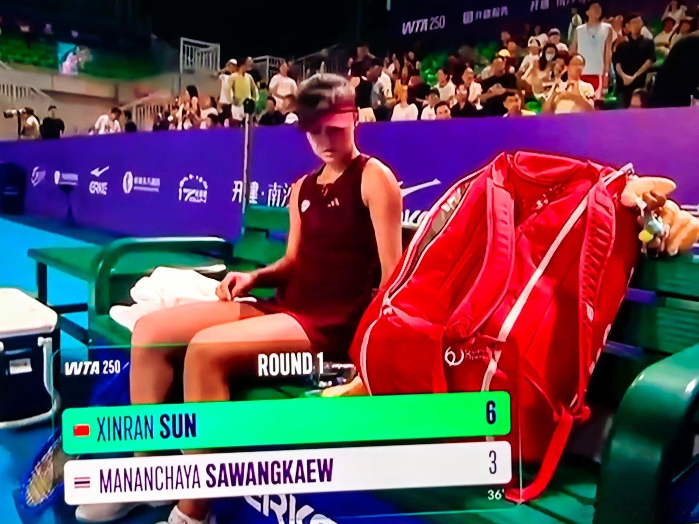孙心然vs萨王凯 首盘小孙6-3拿下加油两盘直落💪💪💪💪💪💪wta[