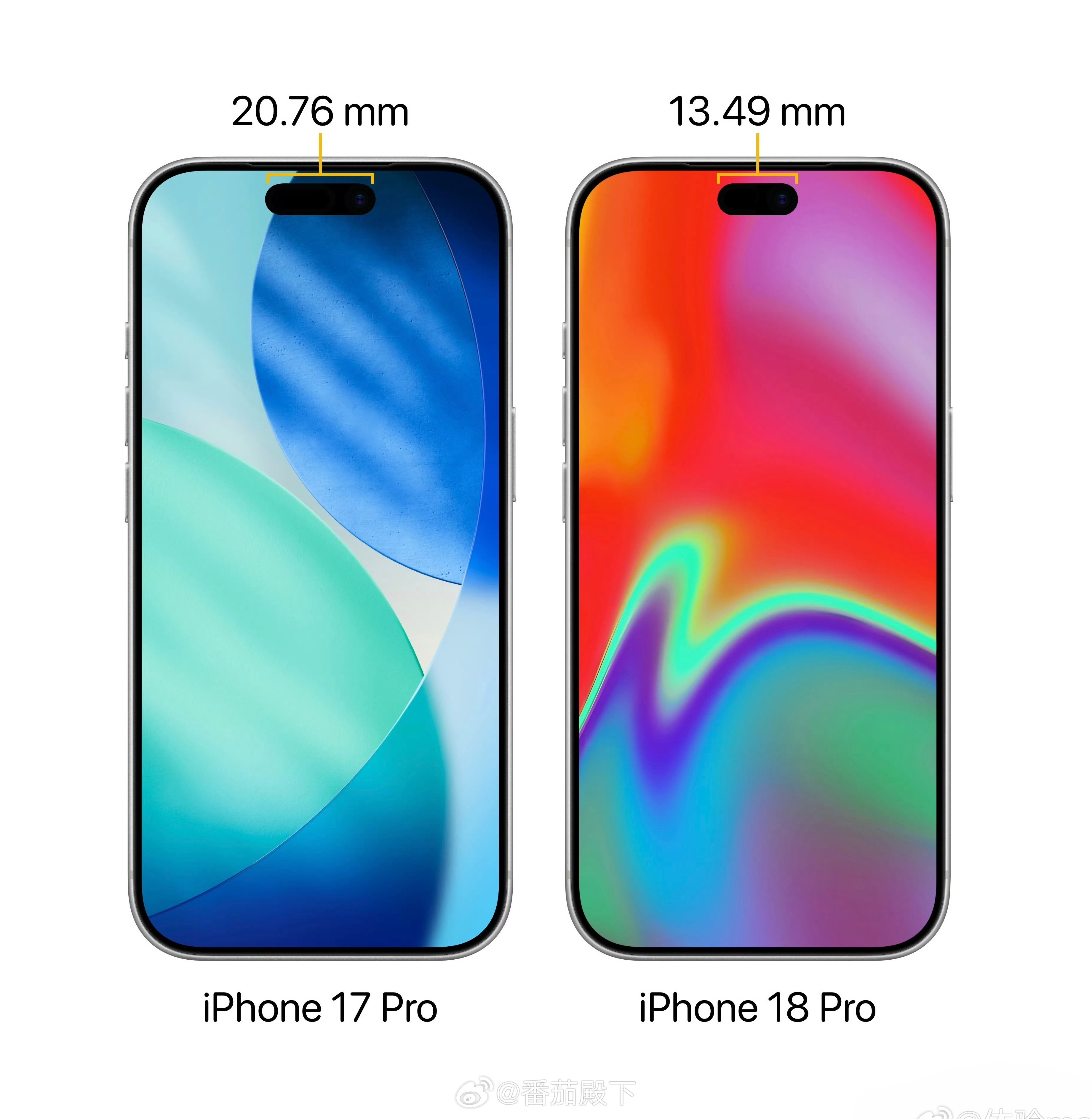 iPhone18Pro屏幕盖板曝光 灵动到再度缩小35%，看着更精致了，挺好的。