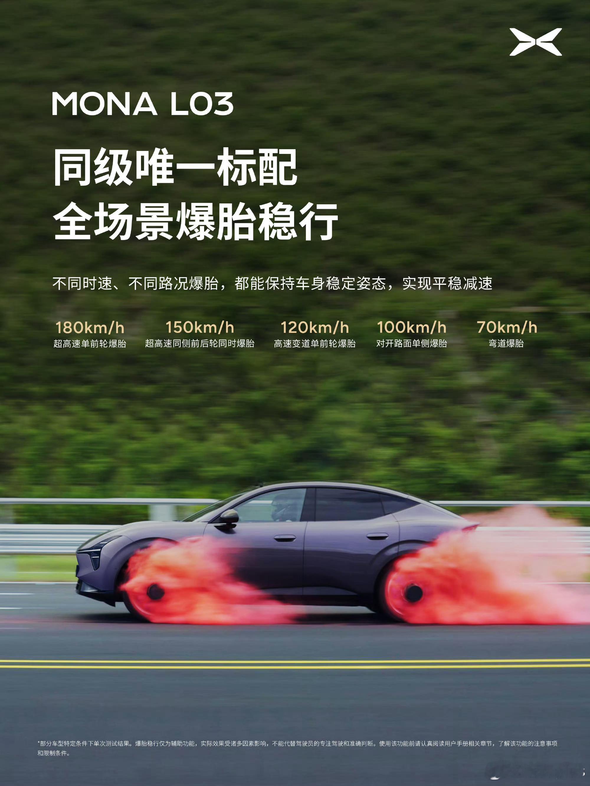 小鹏MONA L03 五大极限场景，从容应对！✅ 180km/h 超高速单前轮爆