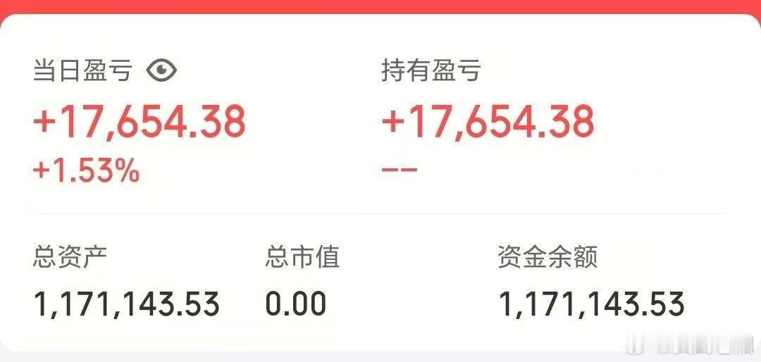 50w做可转债【第107天】目前总资产:117.11w当日参考盈亏:+1.76w