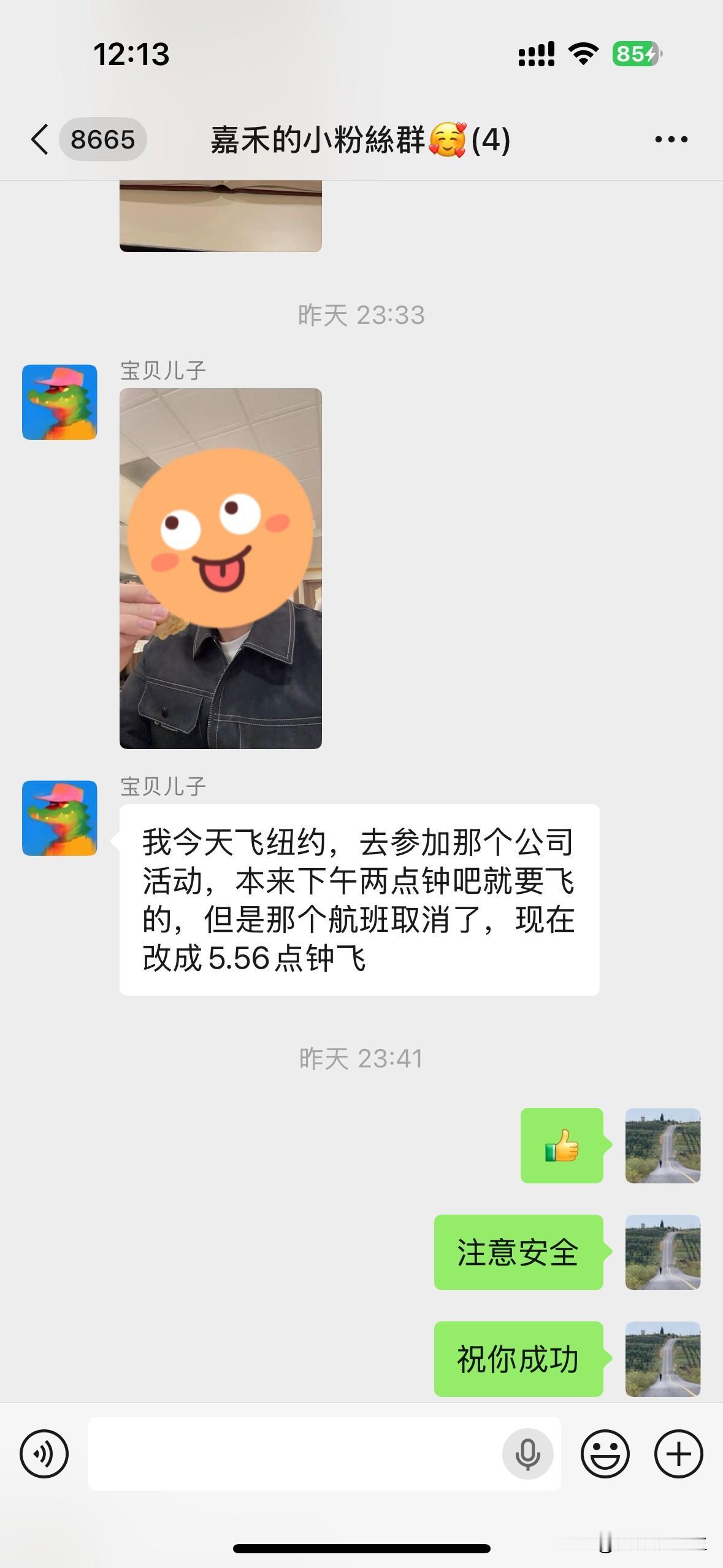 儿子发来信息，他刚刚到了纽约。
我也好久没写我儿子了，今天写两句。

我儿子是好