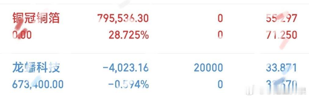铜冠铜箔 卖出了留下的兄弟们继续吃肉 来一波178 新进龙蟠科技小玩一下能吃肉吗
