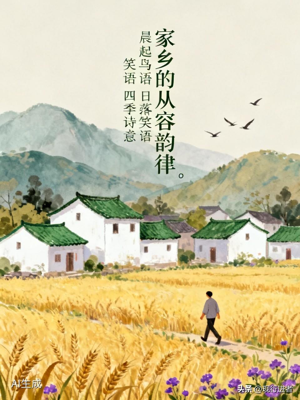 家乡最动人的魅力不在于现代化的便利，而在于那份从容的生活韵律：晨起有鸟语相伴，日