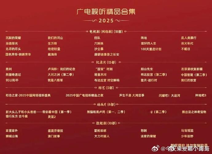 2025年广电年鉴，电视剧六姊妹、沉默的荣耀、藏海传、不眠日、生万物、国色芳华、