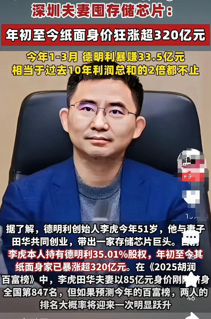这个男人太牛了，储存芯片，一天净赚3000多万，五个月赚了300多亿，在变幻风云