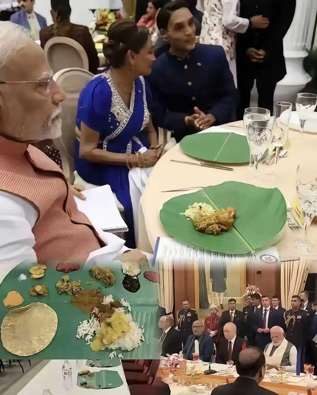 印度国宴（如下图），莫迪有一个伟大的梦想就是：“把印度的美食推向世界的每一个角落