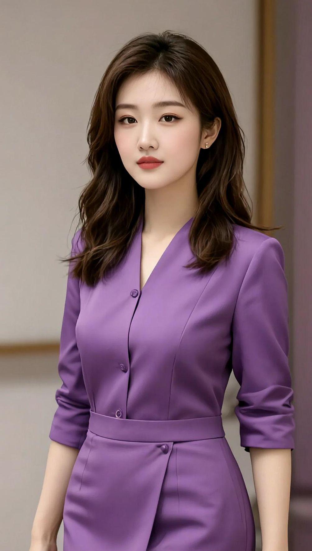 AI浅紫职场风 抖音ai创作