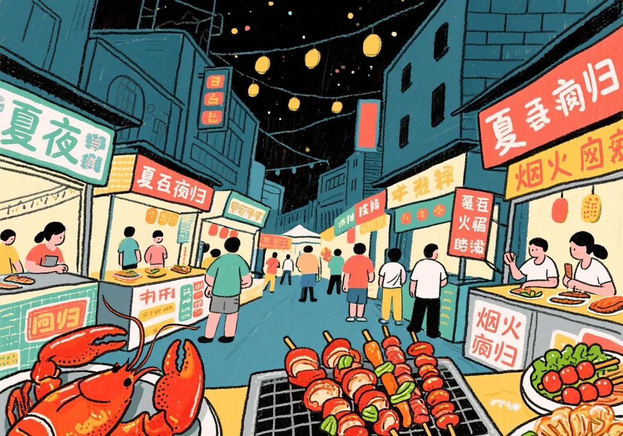🔍



夜市烟火气回归

小龙虾

烤串

夏夜的味道