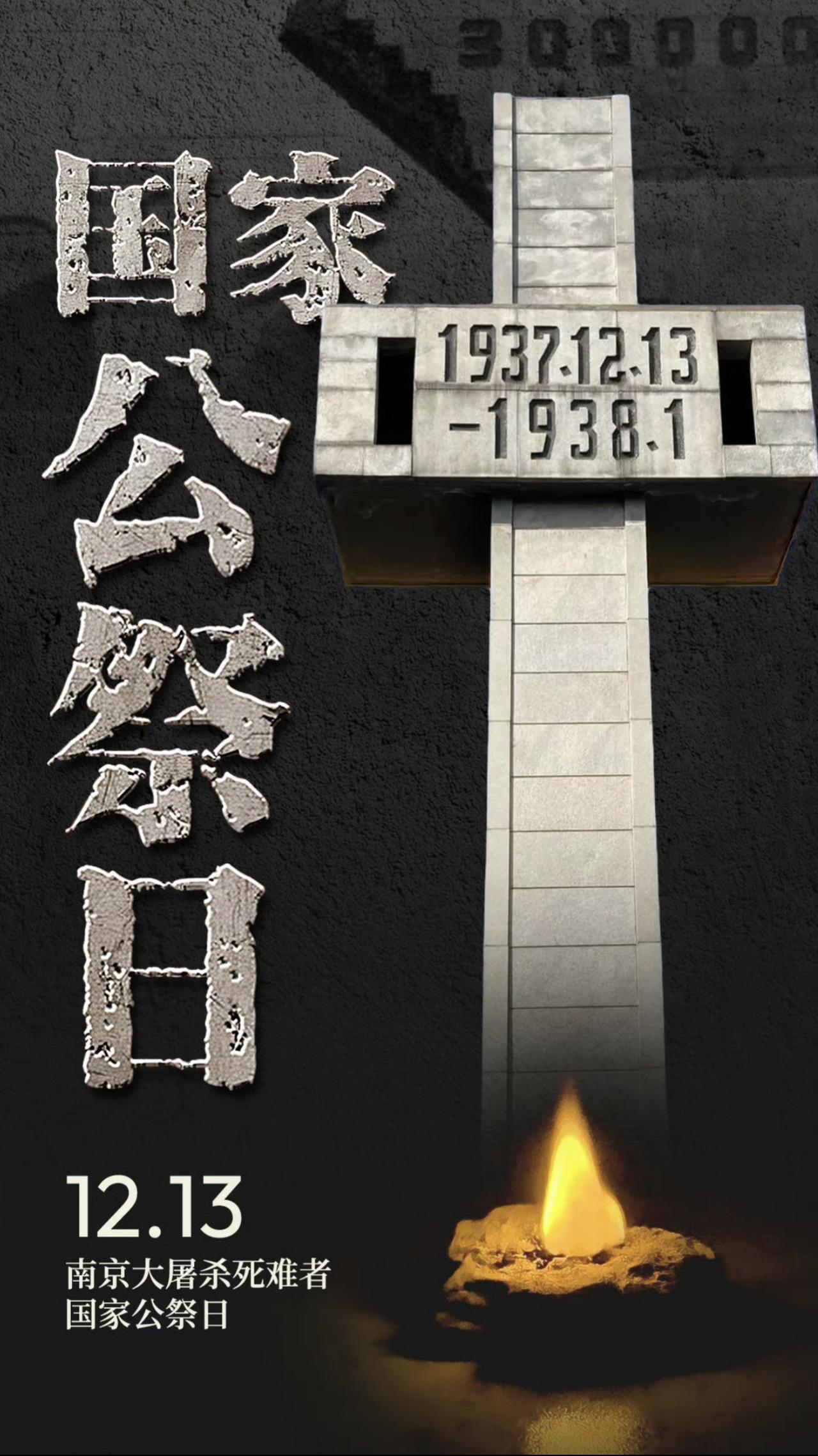 国家公祭日
12月13日今天是第十二个南京大屠杀死难者 国家公祭日，以国之名，悼