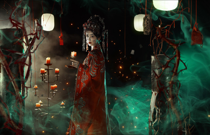 白鹿还拍了鬼新娘写真！好美的新娘！“李佩仪想要，李佩仪做到”真的很going人想