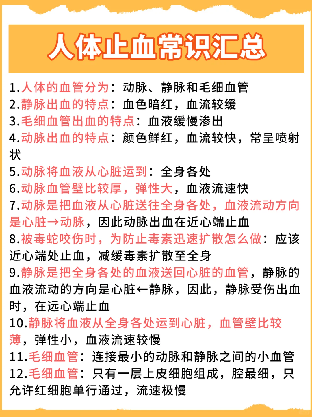 今日常识积累：人体止血常识汇总