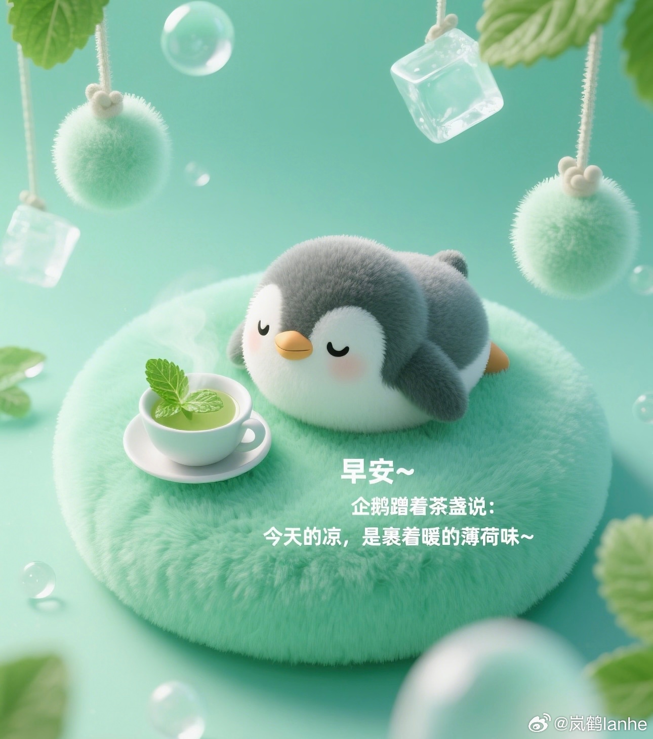 早安  hyr早安 携一份温柔「道一声早安」揣着满满好心情开启新一天简单的小画面
