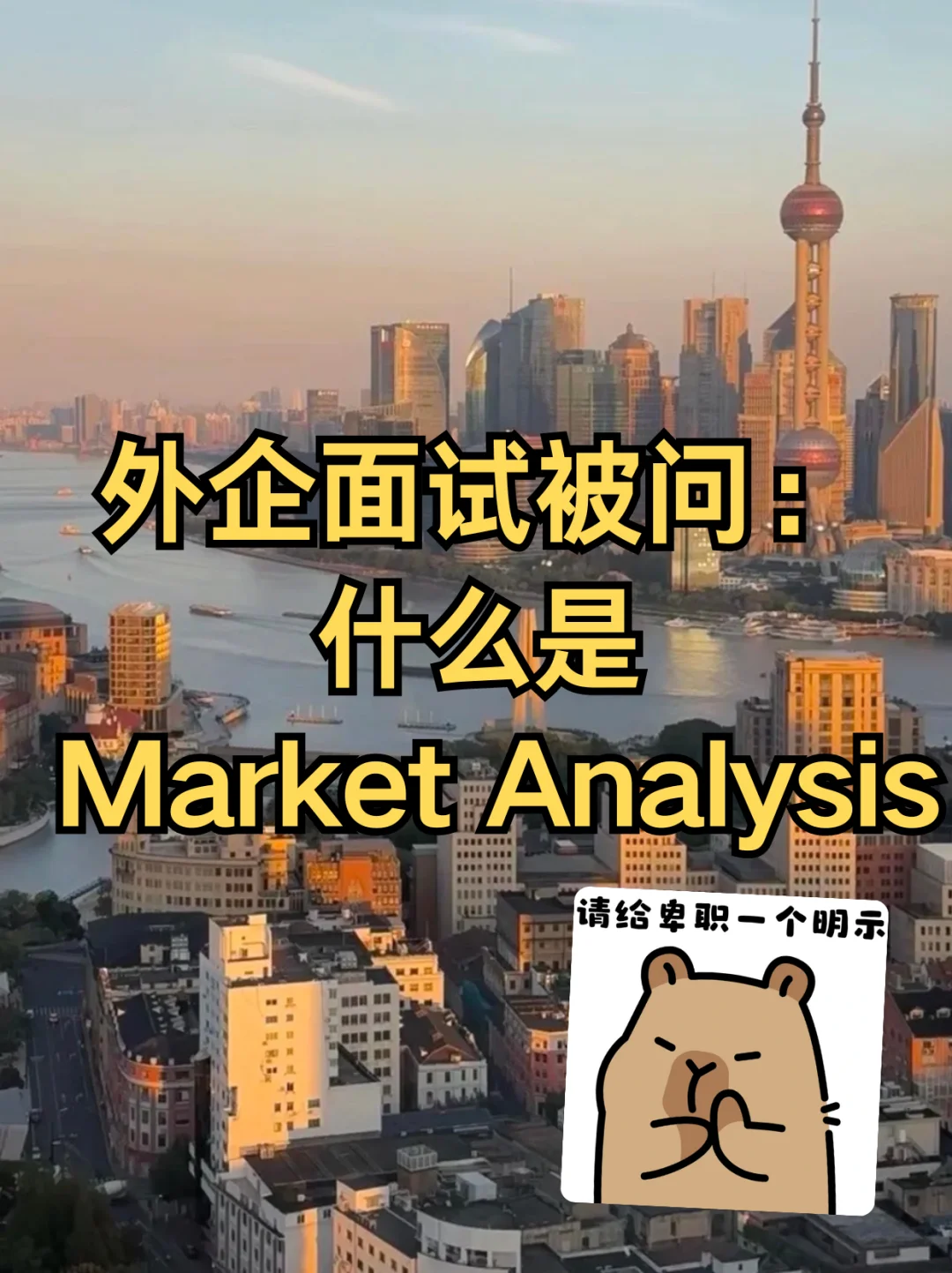 外企面试被问：什么是Market Analysis？这么