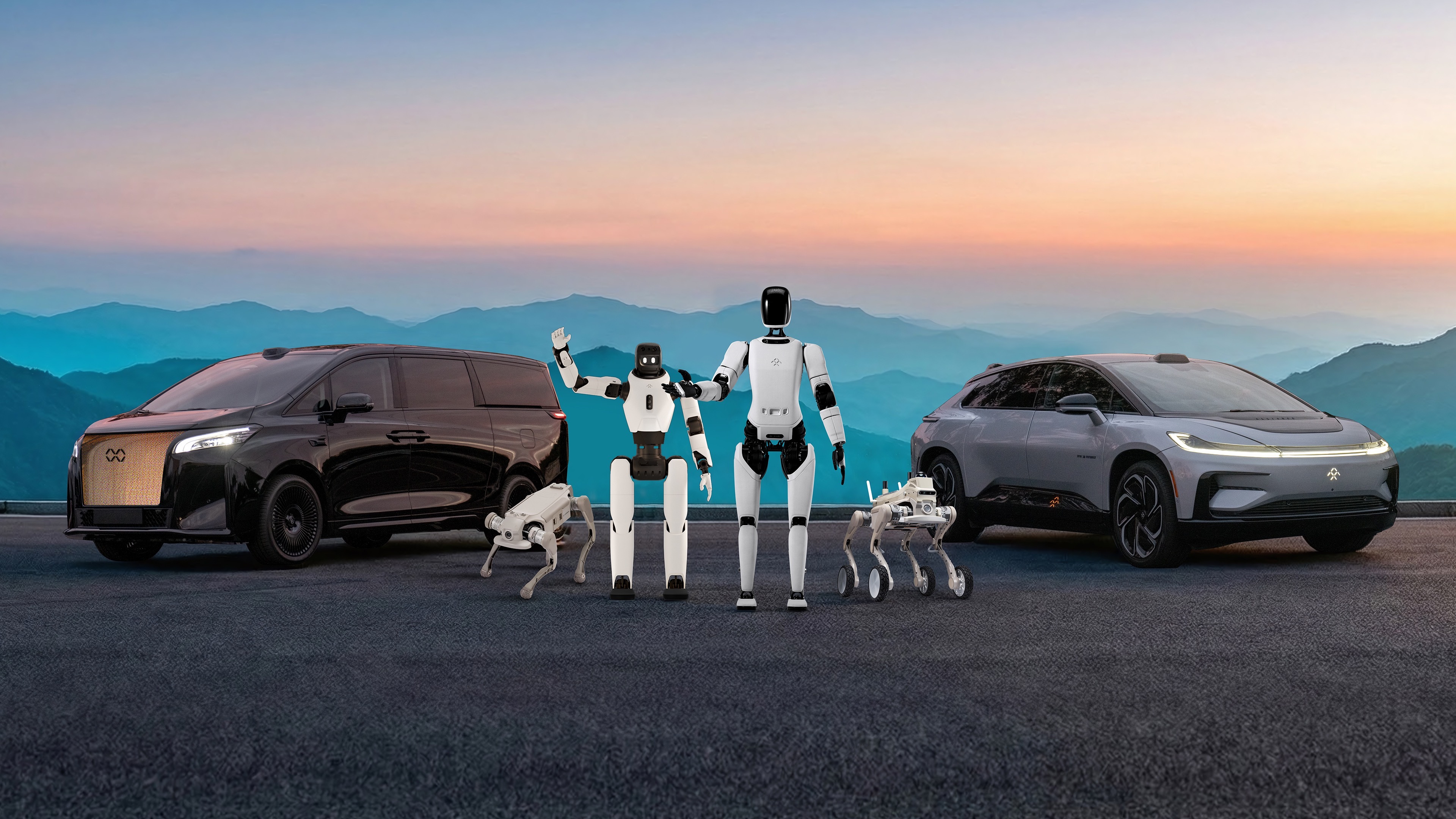 贾跃亭发布人形机器人 怎么说呢，法拉第未来一下子又发布四款机器人。要成为机器人的